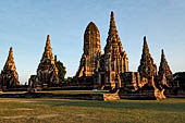 Ayutthaya, Thailand. Wat Chaiwatthanaram, general view of the wat from south-west.